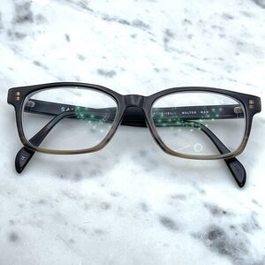 SALT . WALTER MAB Black Tan Eyeglasses FRAMES ONLY Handcrafted Japan 54-18-151